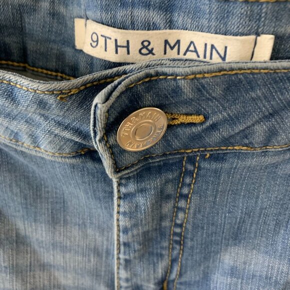 9th & Main Womens Jeans Embroidered Floral White Design, Size 16 - Picture 7 of 16